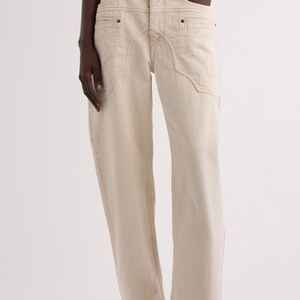 Isabel Marant Beryl Barrel Leg Jeans in Cream